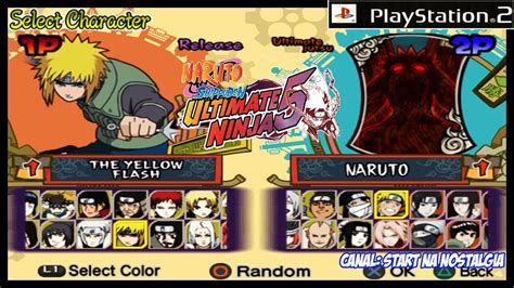 Como Liberar TODOS Os PERSONAGENS do Naruto Shippuden Ultimate Ninja 5 (PS2)  / ALL CHARACTERS PCSX2 