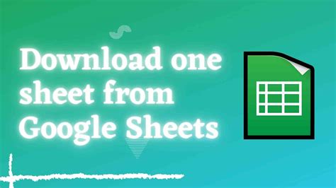 Download one specific sheet from Google Sheets