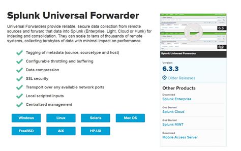 This article will sum up what they are, why to use them and how the universal forwarder works. Importantly, we'll point you to the very best tips, tricks and resources on using universal forwarders (and other ways) to get data into Splunk. Download Universal Forwarder Now (FREE) >.. 