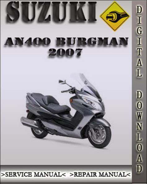 Download suzuki an400 burgman 2007 2009 service reparatur werkstatthandbuch. - John deere ztrak lawn mower repair manuals.