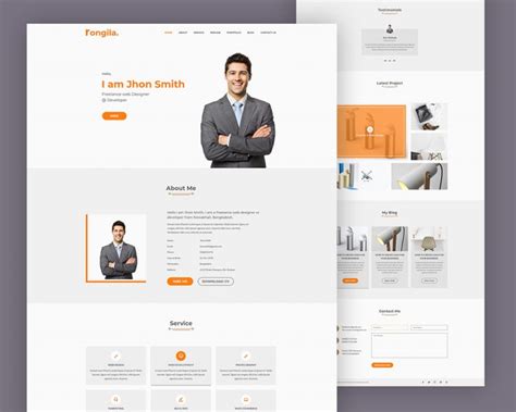 Download the Free Personal Portfolio HTML CSS Website Template