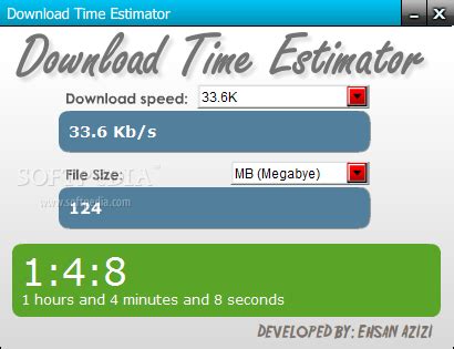 Download time estimator. Things To Know About Download time estimator. 