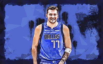 Download wallpapers 4k, Luka Doncic, grunge art, Dallas Mavericks…