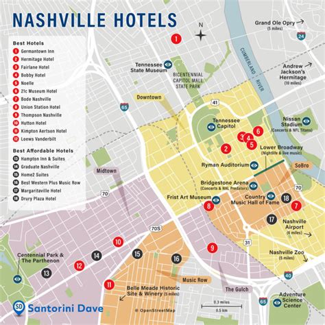 Downtown nashville hotel map. The Huntridge neighborhood, about a mile west of the Arts District on Charleston is centered around the revival of the Huntridge Theater. Dining options … 