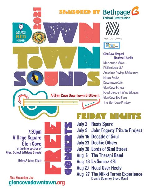 Downtown sounds glen cove. Located at the intersection of Glen and School streets, the concerts showcases local musicians and businesses. This year, Downtown Sounds is holding … 