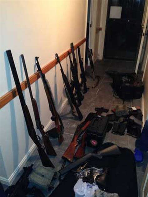 Dozens of firearms found in East County home; 2 suspects arrested