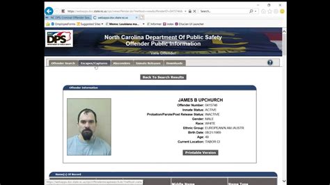 Dps nc offender search. The Division of Community Supervision provides probation, parole and post-release supervision for more than 84,000 offenders. 