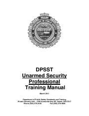 Dpsst private security unarmed officer training manual. - 2015 bmw 3 series 316i repair guide.
