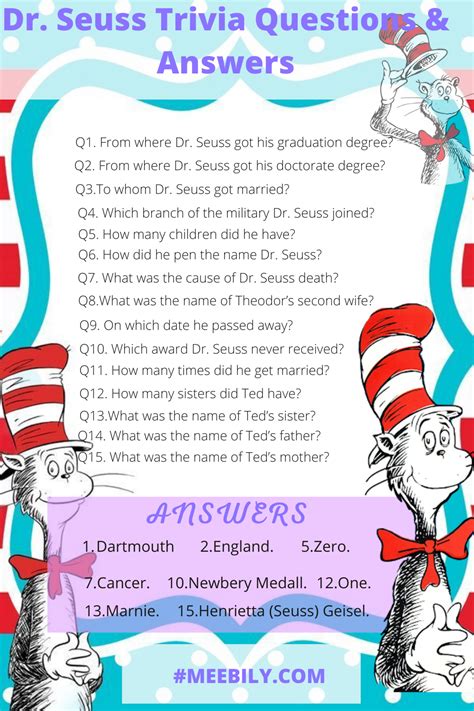 Dr Seuss Trivia Questions QUETISN