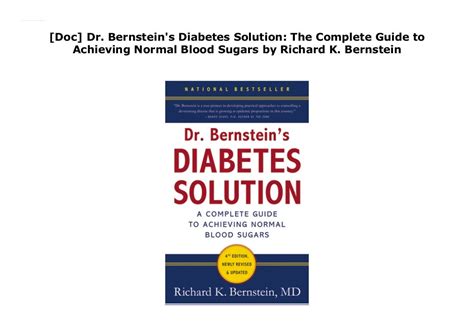 Dr bernsteins diabetes solution the complete guide to achieving normal blood sugars revised updated. - Ingersoll rand 185 parts or repair manual.