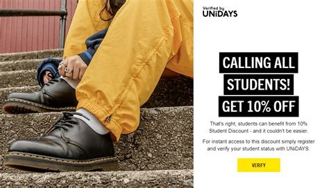 Dr martens student discount. Built for all your rebellious moments. Take 10% off selected DM’s through Student Beans when you sign in or register. 