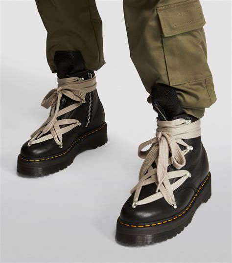 Dr martens x rick owens. Buy and sell the hottest rick owens jumbo lace items including Dr. Martens 1460 DMXL Jumbo Lace Zip Boot Rick Owens Black. Browse StockX Verified sneakers, streetwear, trading cards, collectibles, ... Dr. Martens 1460 Quad Leather Sole Pentagram Jumbo Lace Boot Rick Owens Black (Women's) Lowest Ask. $627. 
