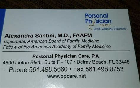 Dr. Alexandra Santini, M.D. at Personal Physician Care