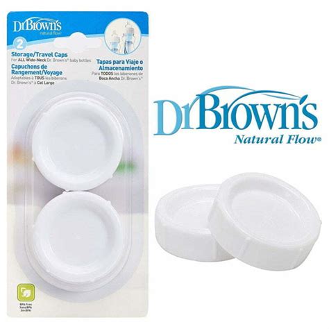 Dr. Brown’s Wide-Neck Baby Bottle Storage Travel Caps, 2 Count