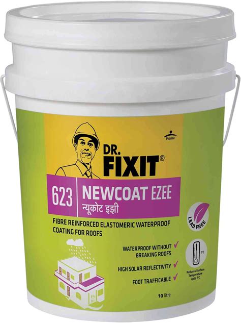 Dr.Fixit 623 Newcoat Ezee Waterproof Coating For Roofs