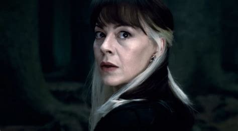 Like his son Draco, and his ally Snape, Lucius Malfoy, played by Jason Isaacs, looks very much as he is described by J.K. Rowling. He has a pale pointed face, and pale blond hair, with gray eyes (see lumione's interpretation above)It's hard to imagine anyone other than Isaacs in the role with his famous blond wig.. 