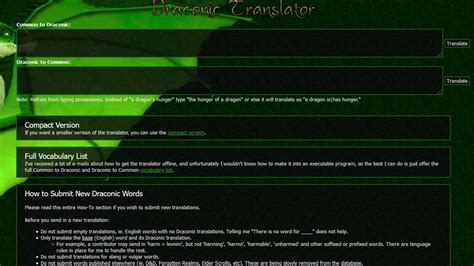 Draconic translator