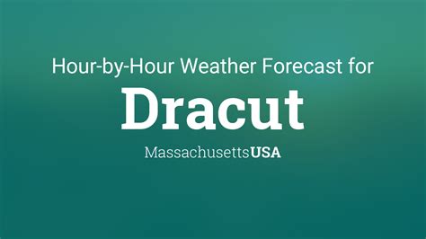 Dracut ma weather hourly. Today, in Dracut, a cloudless sky and mostly sunny weather are forecasted. The temperature will vary between the highest temperature of 71.6°F and the lowest temperature of 50°F. The warmest part of the day will be at 3 pm and 4 pm. The highest temperature will be resembling to September 's average maximum of 72.5°F. 