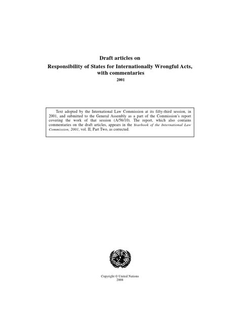Draft Articles on Responsibility of States on Wrongful Acts pdf