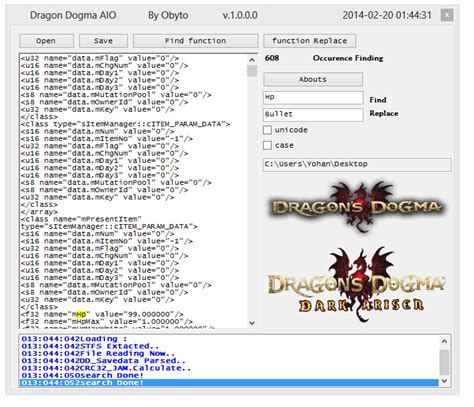 Once you have set up the XDA Save Tool in its own folder, launch it for the first time. A dialogue box will appear, and the tool will au Toma tically Genera te some files it needs to function properly. If you have the GOG version of Dragon's Dogma, you are al Read y set up. Simply press the "OK" button, and the tool will work seamlessly with ...