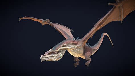 Dragon 3d model animated.  Place this model in your space using web-based augmented reality: 134...