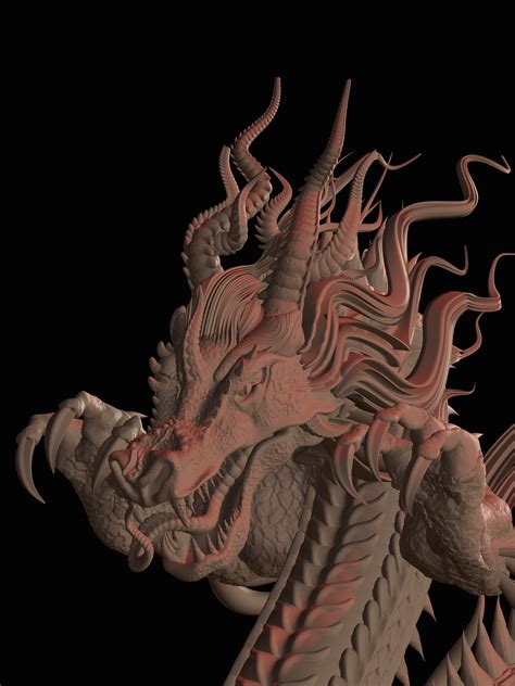 Dragon 3d print.  Download detailed fantasy creatures for resin and FDM pri...