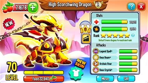 Dragon City - Hatching High Scorchwing Dragon, NEW HEROIC …