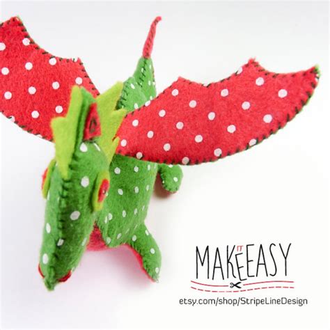 Dragon Felt pattern and Tutorial DIY Making pattern PDF