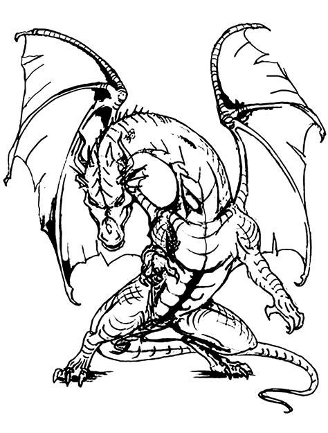 Dragon Printable Coloring Page
