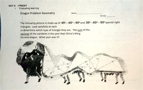 Dragon Problem Geometry Answer Key