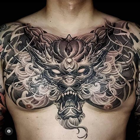 Dragon chest piece by Steve Tran, Chronic Ink, Toronto Ont r/tattoos