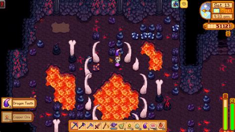 Dragon tooth stardew valley. This wiki is a read-only version of the Stardew Valley Wiki. The official editable wiki maintained by ConcernedApe can be found at stardewvalleywiki.com. Dragontooth Cutlass. ... The blade was forged from a magical tooth. Information Type: Sword Level: 13 Source: Chests in Volcano Dungeon; Damage: 75-90 Stats: Crit. Power … 