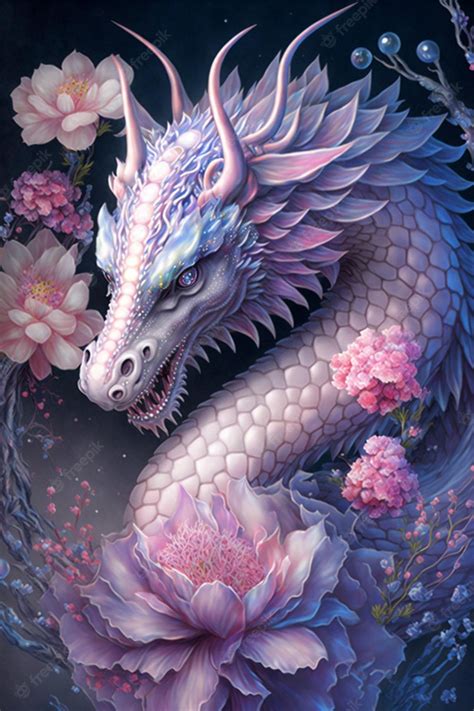 Dragon with flowers. Slay any quilting fears you may have by making the Dashing Dragons Quilt. You can download the free quilt pattern on this page. Advertisement The Dashing Dragons Quilt Pattern can ... 