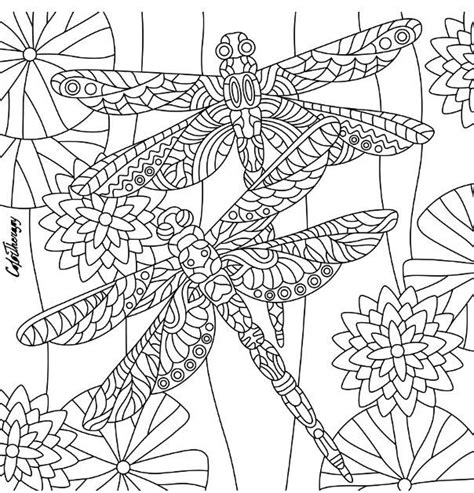 Read Dragonflies Coloring Book For Adults By Dragonfly Coloring Book
