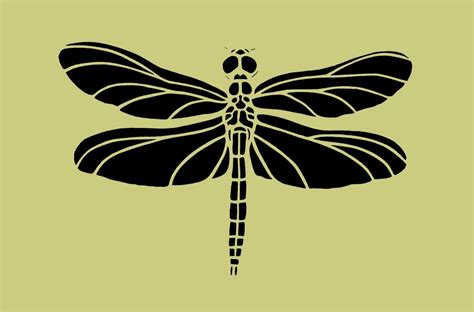 Dragonfly Stencil Template