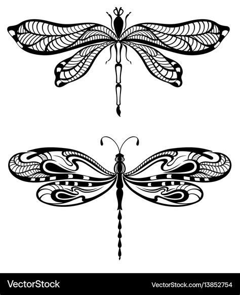 Dragonfly pattern Royalty Free Vector Image VectorStock