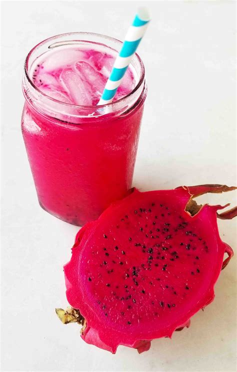 Dragonfruit drink. Bananas, mango, strawberries, blueberries and pineapple all add great flavor to dragon fruit smoothies. Dragon fruit smoothies work well with non dairy milks, like almond milk, coconut milk and oat milk. Boost the staying powder of your smoothie by adding protein powder, chia seeds, hemp seeds, or greens, like spinach and kale. 