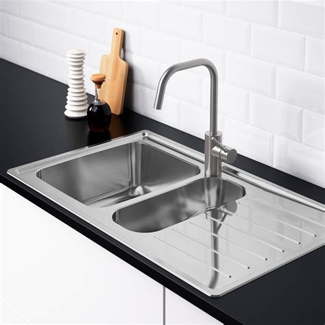 Or choose the HÄLLVIKEN kitchen sinks if you need one with drainboards. Place it left or right, whatever suits your space best. The slight slope on the drainboard makes water …. 