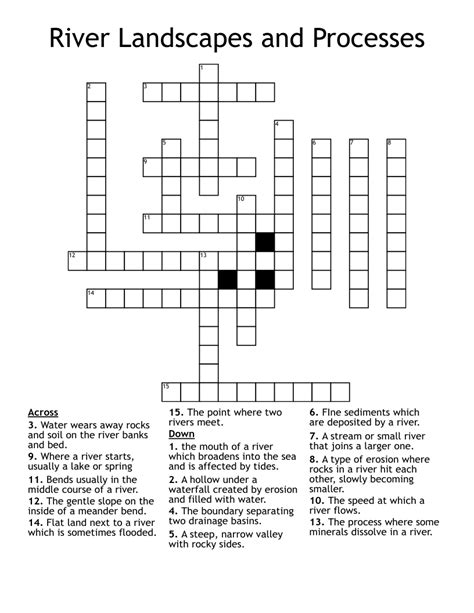 Drained river area - crossword puzzle clues & answers