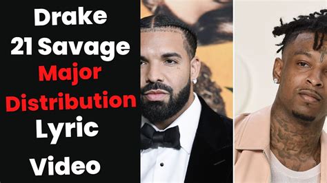 Drake, 21 Savage - Major Distribution (Lyrics) - YouTube