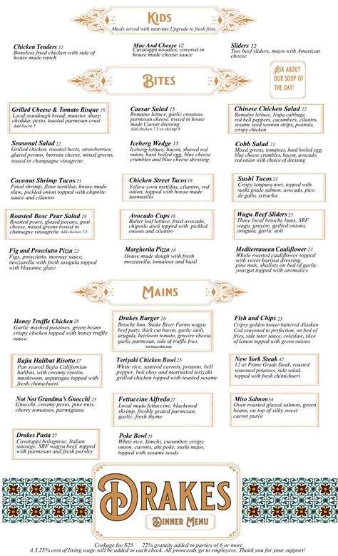 Drakes san carlos menu. Things To Know About Drakes san carlos menu. 