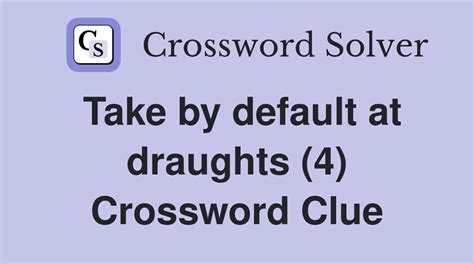 Draughts - Crossword Clue Answers - Crossword Solver