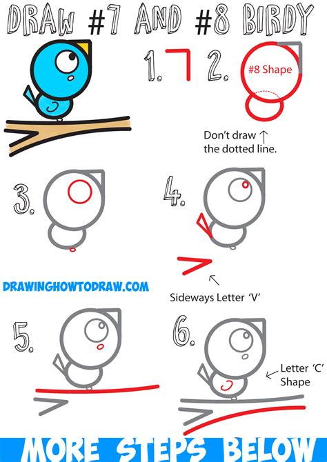 Draw A Bird With Numbers