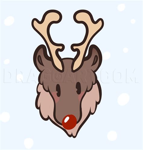 Draw A Reindeer Head