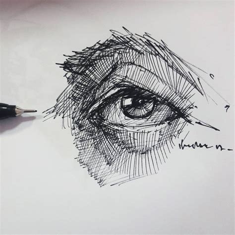 Draw Eye With Pen