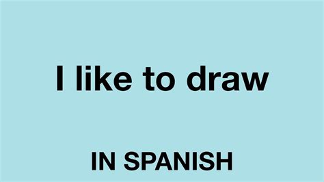 Draw In Spanish Translation