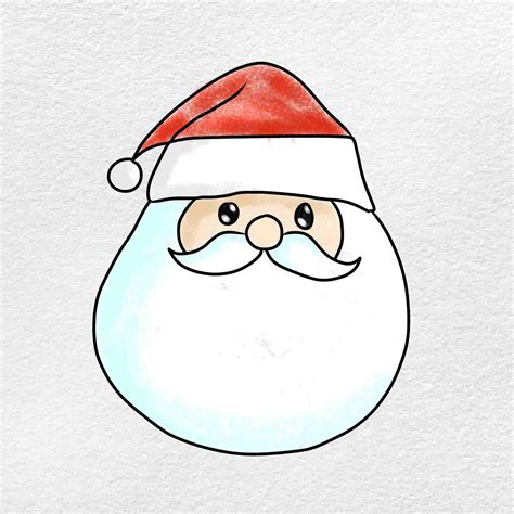 Draw Simple Santa