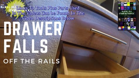 Drawer Falls Off The Rails DIY How To Fix - YouTube