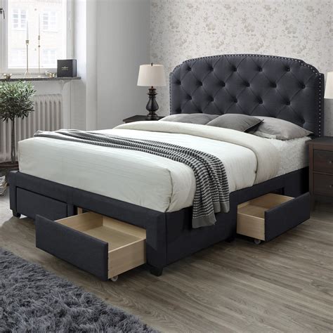 Drawer bed frame. Products. Beds & mattresses. Full, Queen and King beds. MALM High bed frame/4 storage boxes. Skip images. Show more images. MALM High bed frame/4 storage boxes, white, Queen. … 