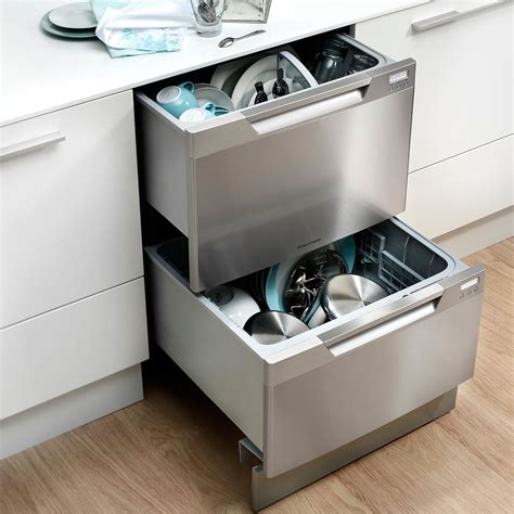 Drawer dishwashers. Cons of Drawer Dishwashers. As fantastic as drawer dishwashers are, there are a few arguments to be made against them. 1. Initial Cost. While drawer dishwashers offer many benefits, they typically come with a higher upfront price tag than traditional models. This cost can be a deterrent for some homeowners, especially if they’re on a tight ... 